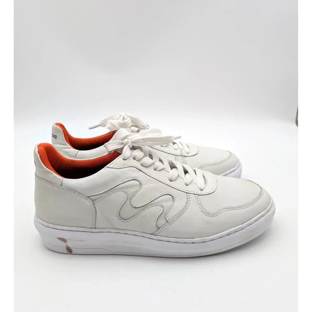 Sandro Moscoloni Lapa Low Top Leather Sneaker Shoes Men's White Size US10D EU43